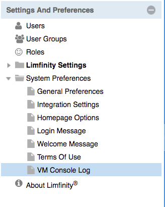 VM Console Log Location